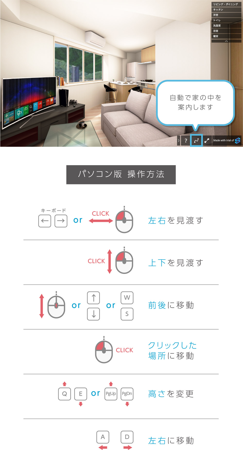 パソコン版 操作方法